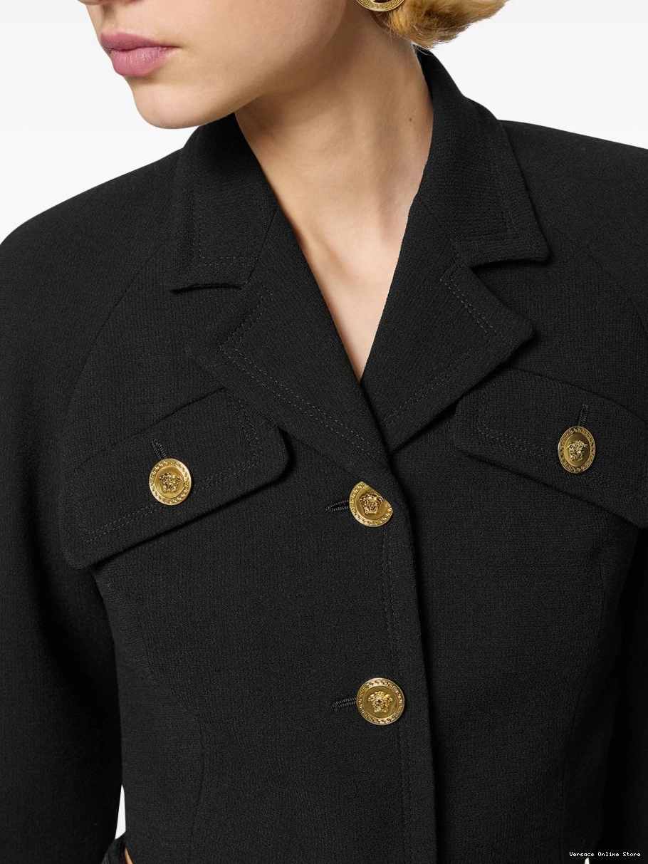 Affordable Head-buttons jacket Versace Women cropped Medusa 0813
